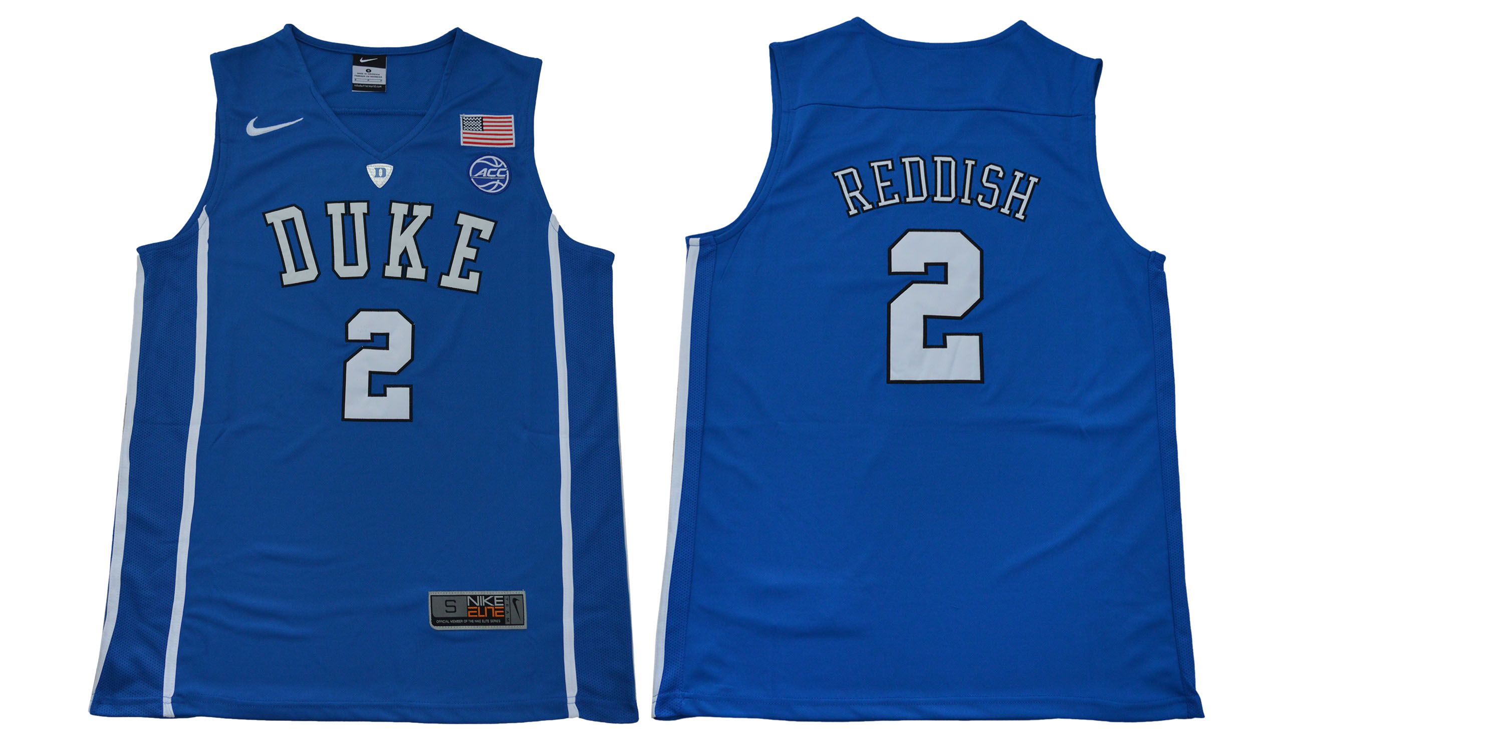 Men Duke Blue Devils 2 Reddish Blue NBA NCAA Jerseys